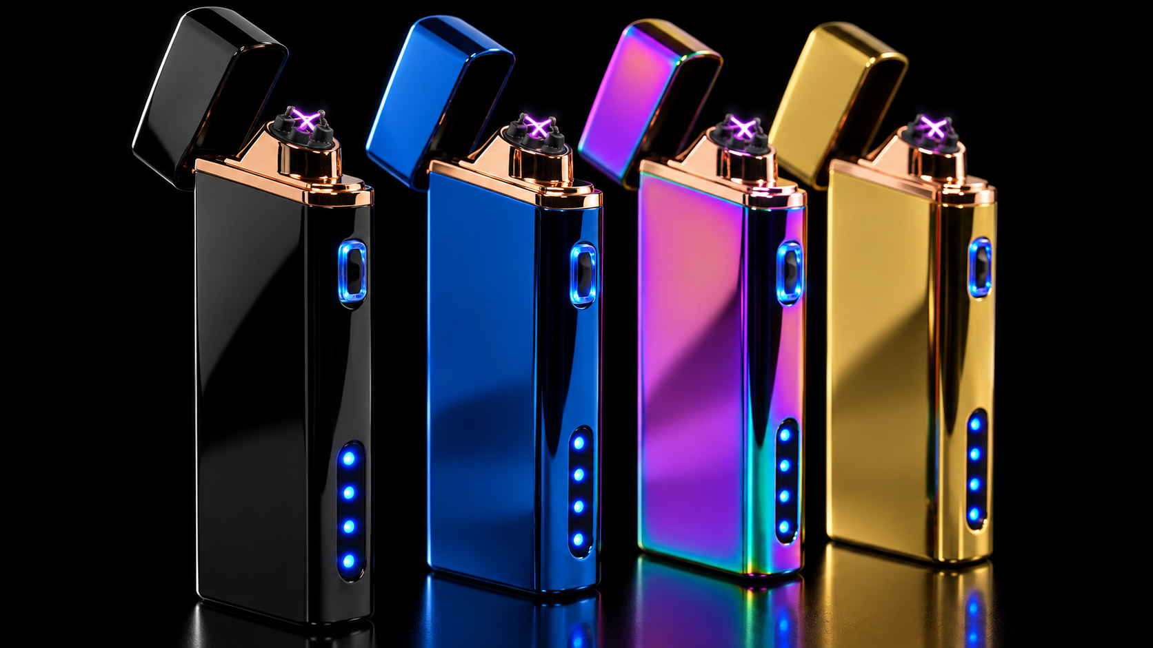 Electric Lighter No Engraving in four colours