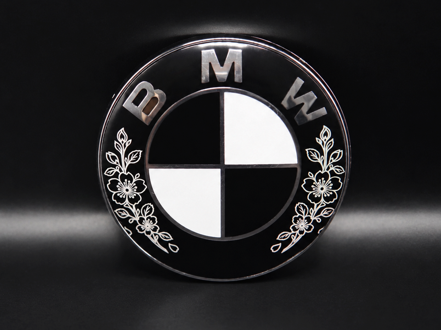 Engraved black BMW badge from MBC